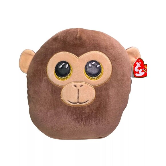 TY Squish A Boos - Dunston The Brown Monkey 8" Soft Stuffed Kids Plush NWT NEW - Picture 12 of 12